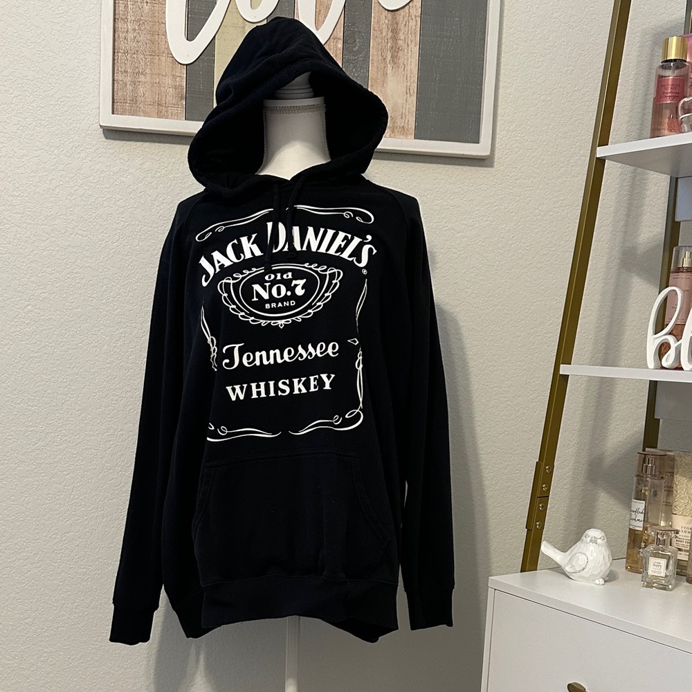 Jack Daniels Black Sweatshirt with White Print